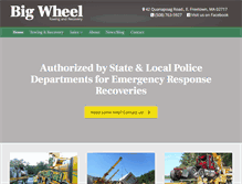 Tablet Screenshot of bigwheeltowingandrecovery.com